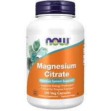 NOW Magnesium Citrate 400 mg,120 Capsules